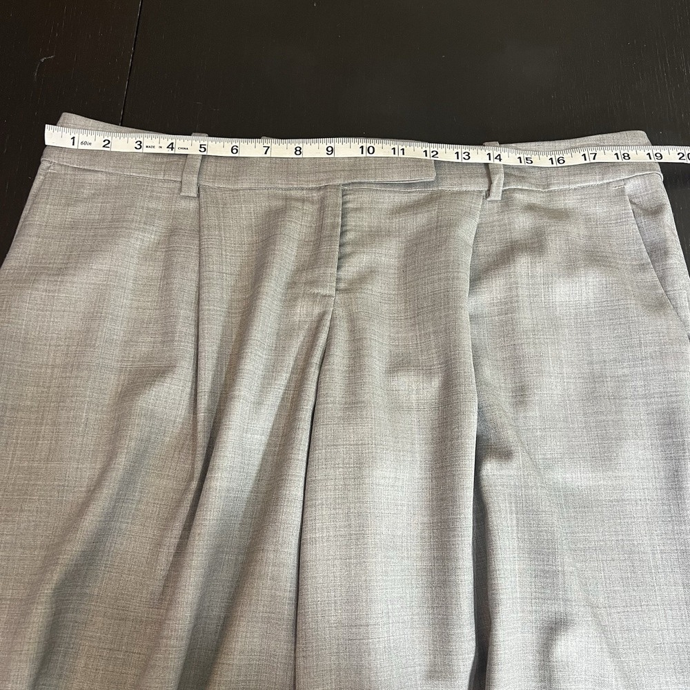 BELLE The Label Perennial Trousers Size 10 Medium Gray Wide Leg Wool Blend NEW - Picture 11 of 15